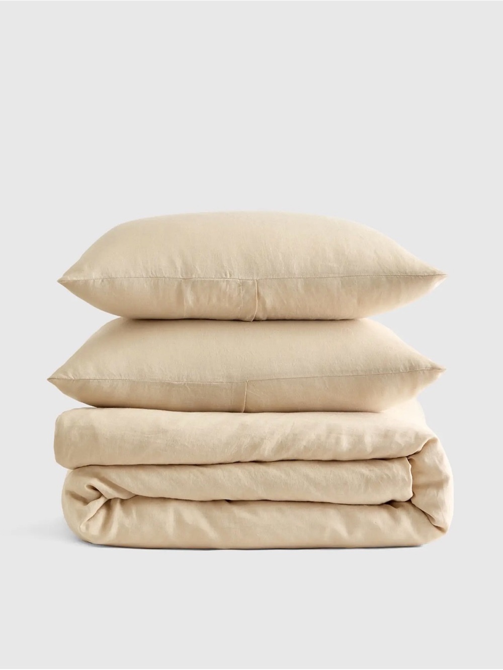Quince NWOT European Linen Duvet Cover Set in Oat King/Cal King 983